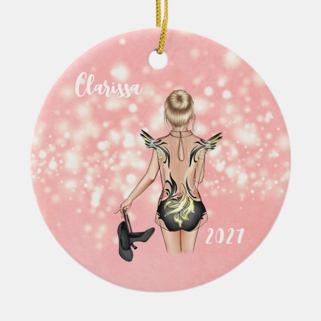 Personalised Kids Tap Dancer Christmas Ornament (Front)