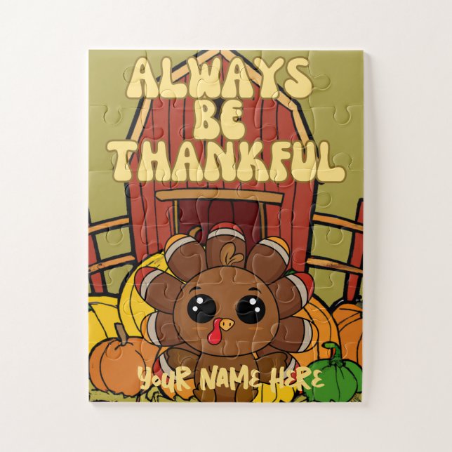 Personalised Kids Thanksgiving Puzzle (Vertical)