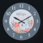 Personalised Kids Under The Sea Acrylic Wall Clock<br><div class="desc">These cute under the sea themed clocks,  personalised with your childs name. Feature an under water scene of fish,  seahorse,  crabs and ocean plants. Perfect for the nursery,  childs room or in a school setting. The font style can be changed by clicking on the customise further link after personalising.</div>