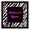 Personalised Kids Wall Decor - Zebra and Pink