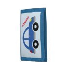 Personalised kid's wallet with toy car