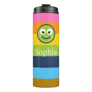 Personalised Kids Water Bottle, Colourful Custom Thermal Tumbler