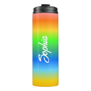 Personalised Kids Water Bottle, Colourful Custom Thermal Tumbler