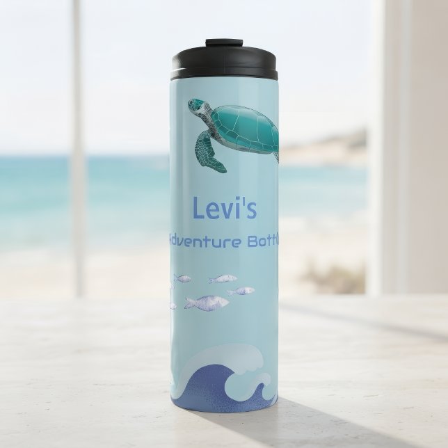 Personalised Kids Water Bottle – Ocean Theme (Creator Uploaded)