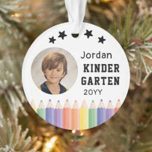 Personalised Kindergarten Kids Photo Name Ornament
