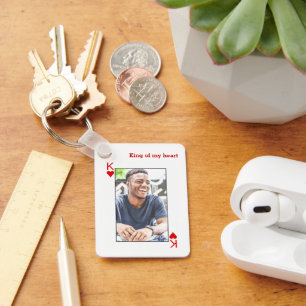 Personalised King of Hearts Key Ring