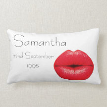 Personalised Kiss lips birthday