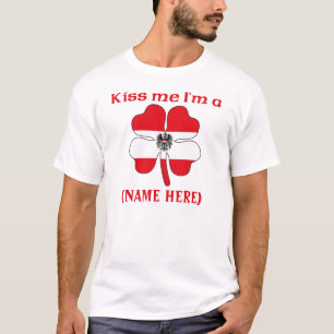 Personalised Kiss Me I'm An Austrian Tshirt