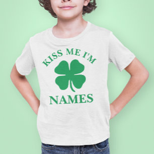 Personalised Kiss Me St. Patrick's Day T-Shirt