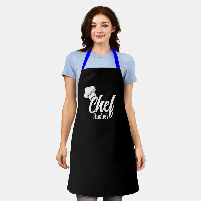 Personalised Kitchen Apron - Custom Name Print! (Worn)