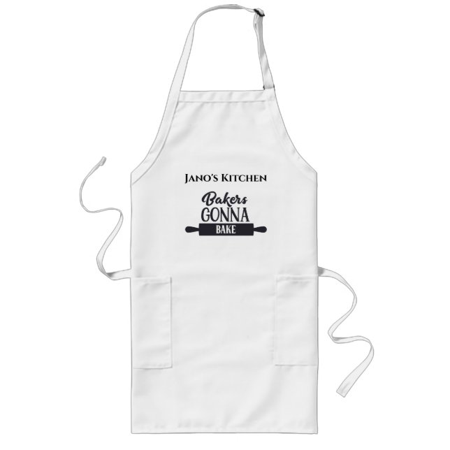 Personalised Kitchen Bakers Gonna Bake Long Apron (Front)