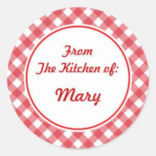 Personalised Kitchen Gift Tags Stickers