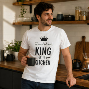 Personalised Kitchen King Custom Name T-Shirt