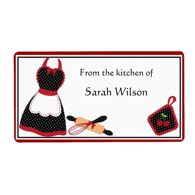 Personalised Kitchen Labels large size (Front)
