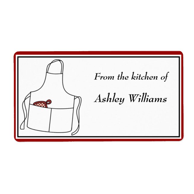 Personalised Kitchen Labels large size (Front)