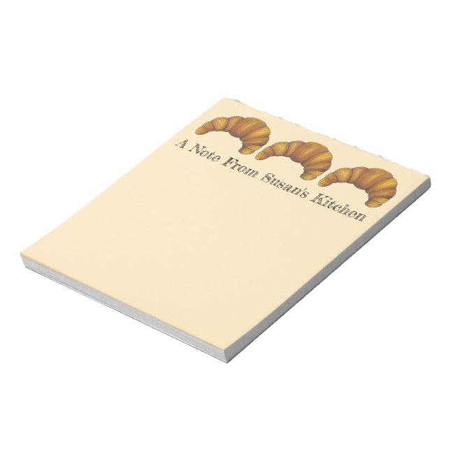 Personalised Kitchen Of Croissant Baker Pastry Notepad (Rotated)