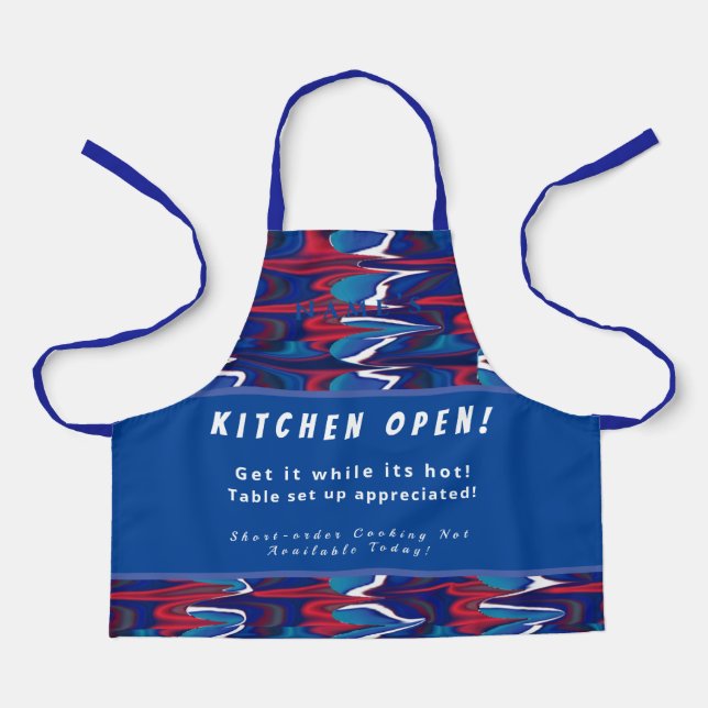 Personalised  Kitchen Open + 3Comments Funny Apron (Front)