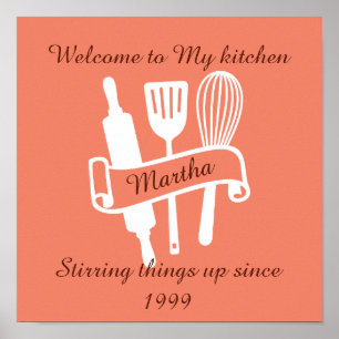 Personalised kitchen poster