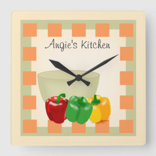 Personalised Kitchen Recipe Clock - Veggies