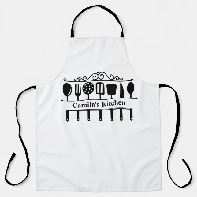 Personalised Kitchen Utensil Apron (Front)