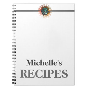 Personalised kitchen utensils recipe notebook