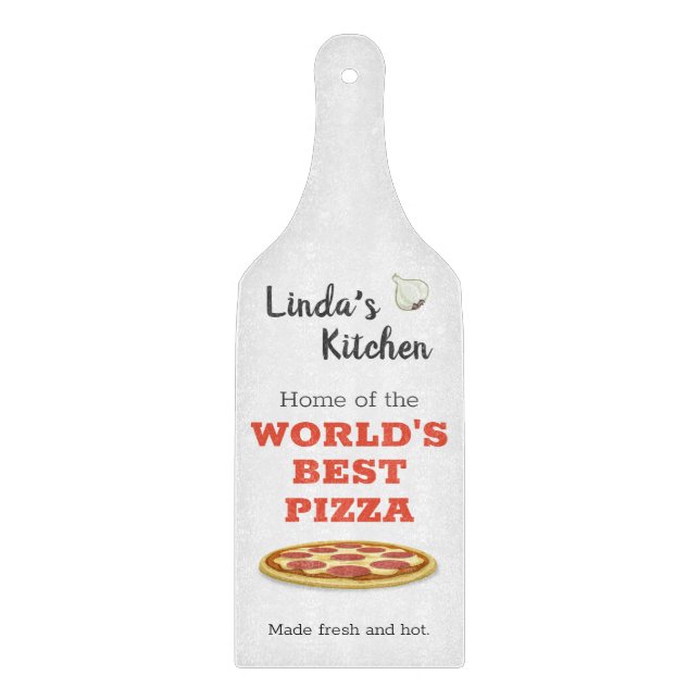 Personalised Kitchen "World's Best Pizza" Cutting Board (Front)