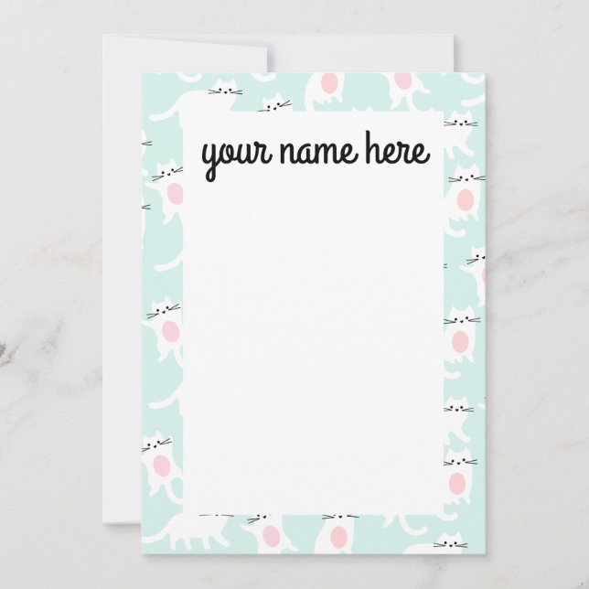 Personalised Kittens Notecards (Front)