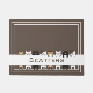 Personalised Kitty Cats Food & Water Mat