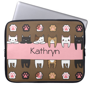 Personalised Kitty Cats Laptop Sleeve