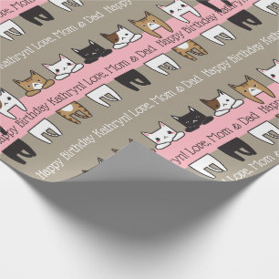 Personalised Kitty Cats Wrapping Paper
