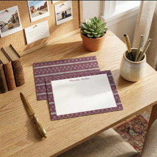 Personalised Knit Pattern Note Card