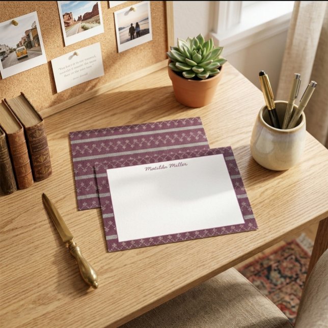Personalised Knit Pattern Note Card (Creator Uploaded)