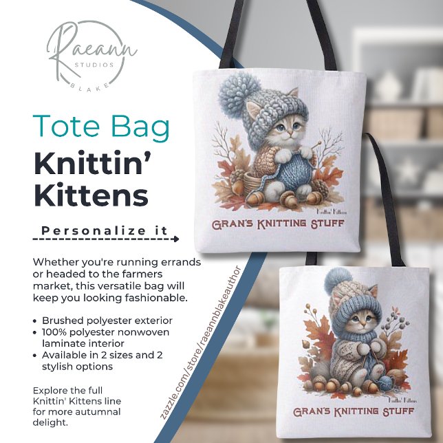 Personalised Knittin' Kittens Tote Bag (Creator Uploaded)