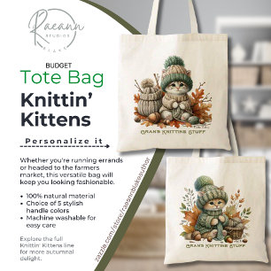 Personalised Knittin' Kittens Tote Bag