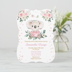 Personalised Koala Baby shower template