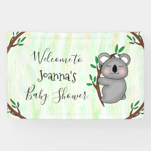 Personalised Koala Bear Baby Shower Banner