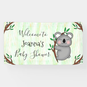 Personalised Koala Bear Baby Shower Banner