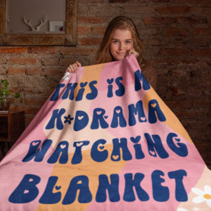 Personalised Korean Drama Lover KDrama Watching Sherpa Blanket