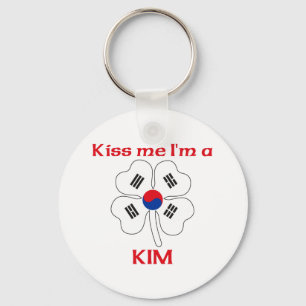 Personalised Korean Kiss Me I'm Kim Key Ring