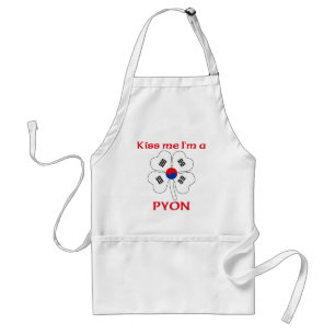 Personalised Korean Kiss Me I'm Pyon Standard Apron