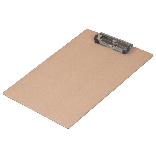 Personalised Kraft Paper Style Clipboard Design (Angled)