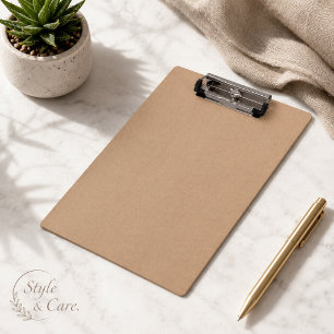 Personalised Kraft Paper Style Clipboard Design