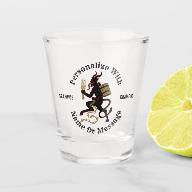 Personalised Krampus Shot Glass (Front)