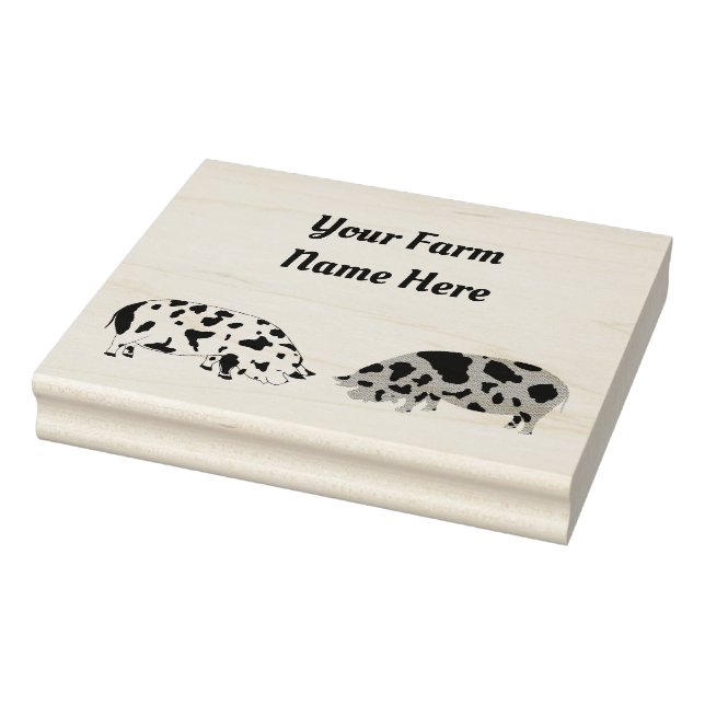 Personalised KuneKune Pig Rubber Stamp (Stamp)