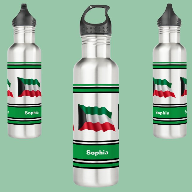 Personalised Kuwait Flag Back To School   710 Ml Water Bottle (Creator Uploaded)