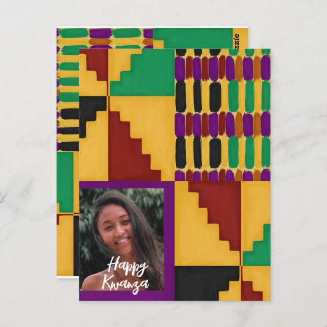 Personalised Kwanzaa pattern  Postcard (Front/Back)