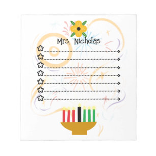 Personalised Kwanzaa To-Do List Notepad