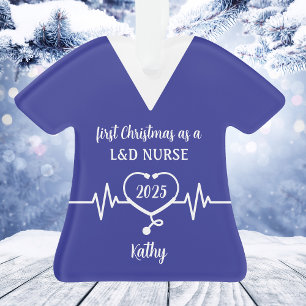 Personalised L&D Nurse Christmas Ornament
