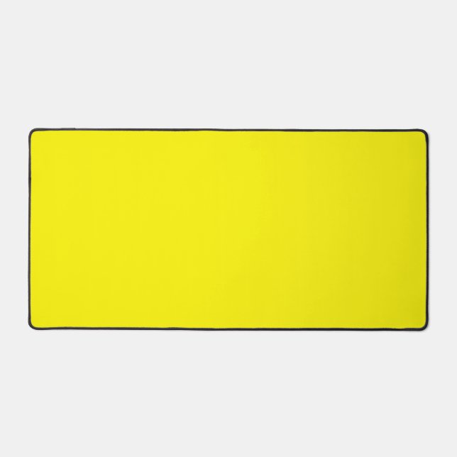 Personalised L Yellow Desk Mat for Home or Office (Front)
