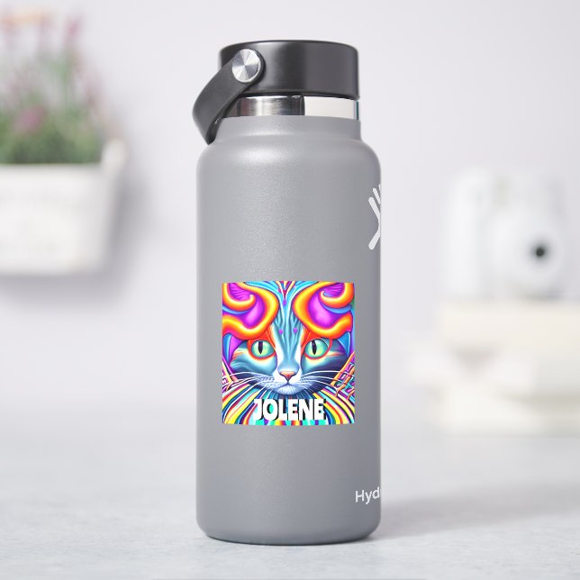 Personalised Label | Unique Mystical Kitty Cat (HydroFlask)